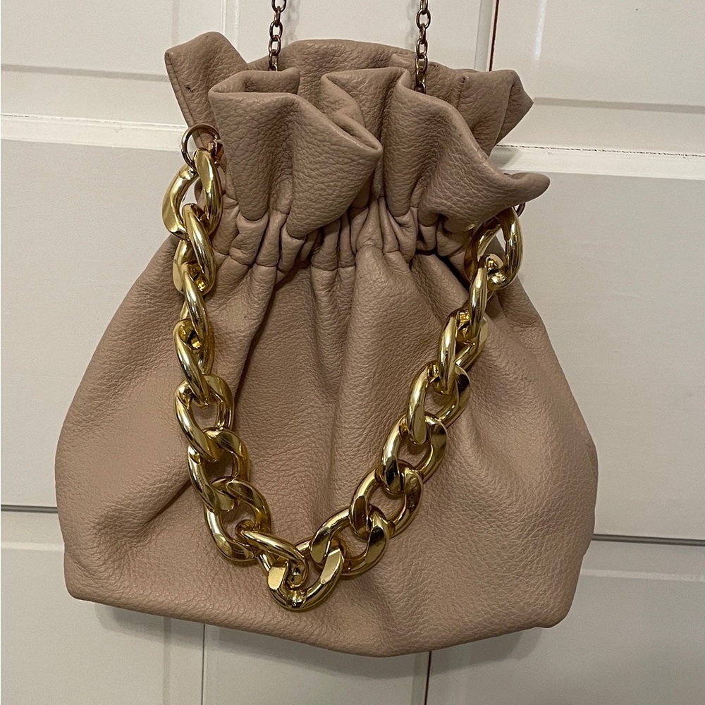 Pouch Bag w/ Chain Detail - Picture 3 of 6